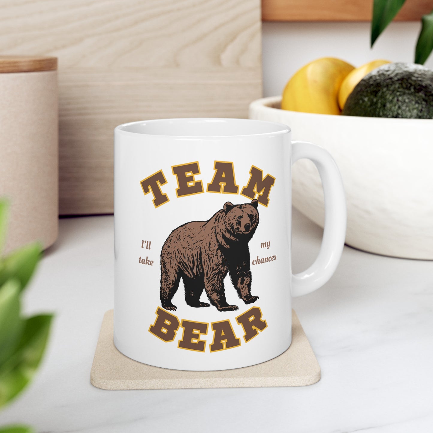 Team Bear - I Choose the Bear Graphic Ceramic Coffee Mug | 11oz or 15oz | Hyperbole Design