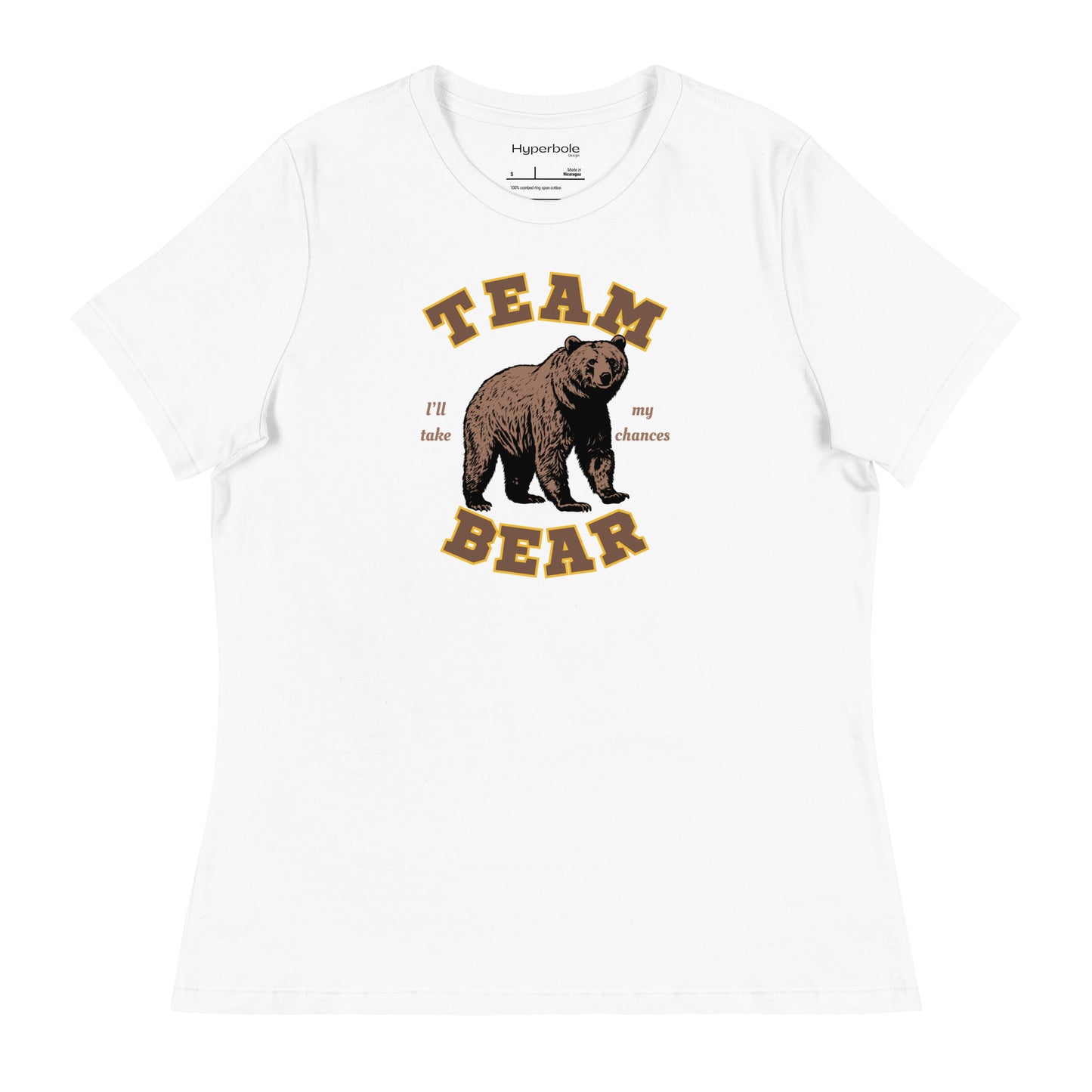 Team Bear - I Choose The Bear - Women's Fitted Graphic Tee Shirt | Hyperbole Design