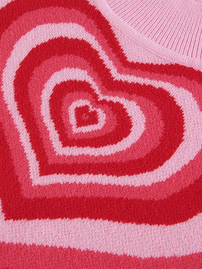 Lucky Heart Graphic Mock Neck Sweater Vest | 3 Colors | Poundton