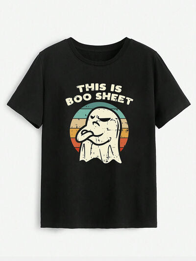 Ghosty THIS IS BOO SHEET Round Neck T-Shirt