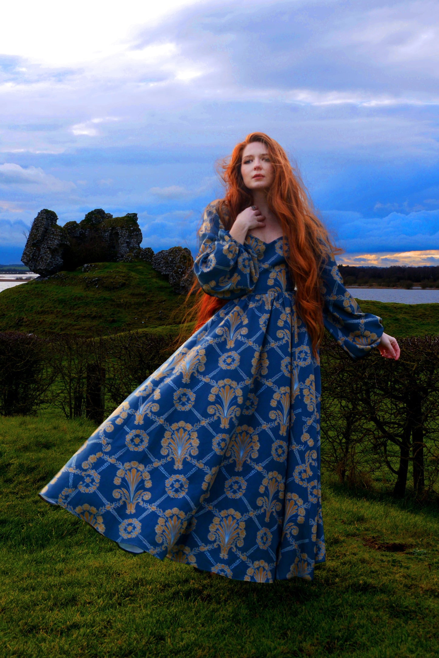 Final Sale - Lucrezia Maxi Gown in Take Me to Galway Crepe | Laura Byrnes & Hope Johnstun