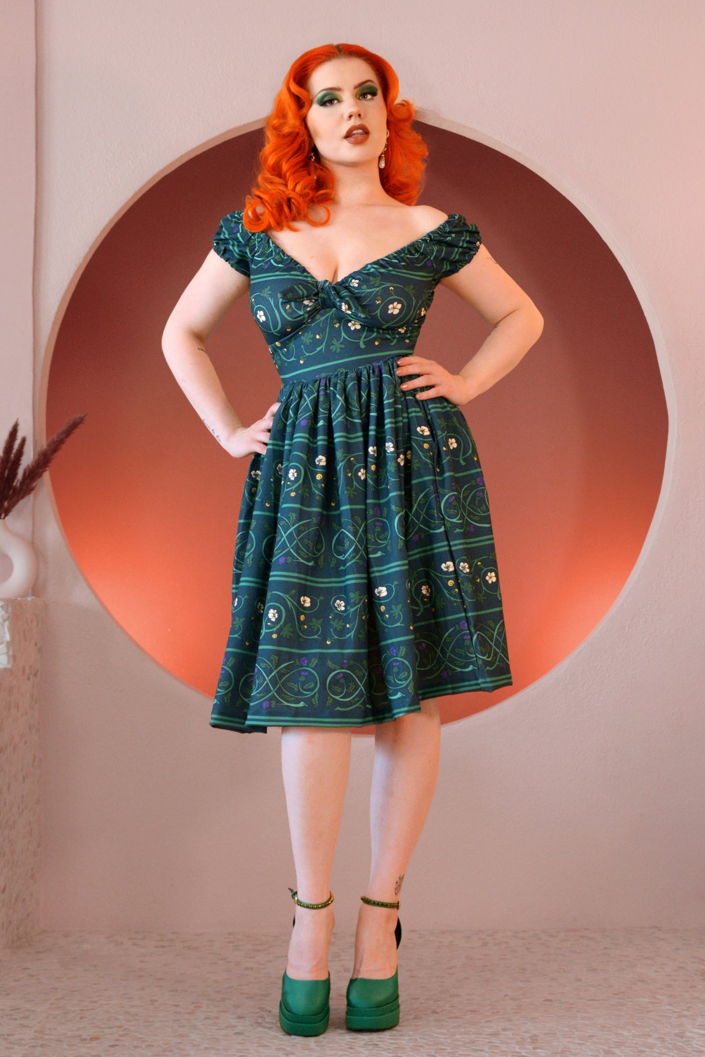 Final Sale - Natalie Dress in Celtic Unity Print | Laura Byrnes & Hope Johnstun