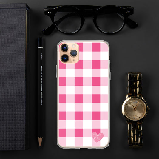 Sunday Afternoon Pink Gingham Print  iPhone Case | Pinup Couture